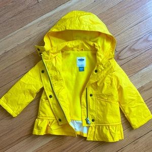 Old Navy Baby Girls Fleece Lining Rain Coat
